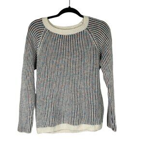 Cocogio‎ Women’s Sweater Made in Italy Large Rainbow Knit Pullover Wool Blend